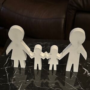 Family of Four Figurines with Your Choice of Family Structure Cast Resin